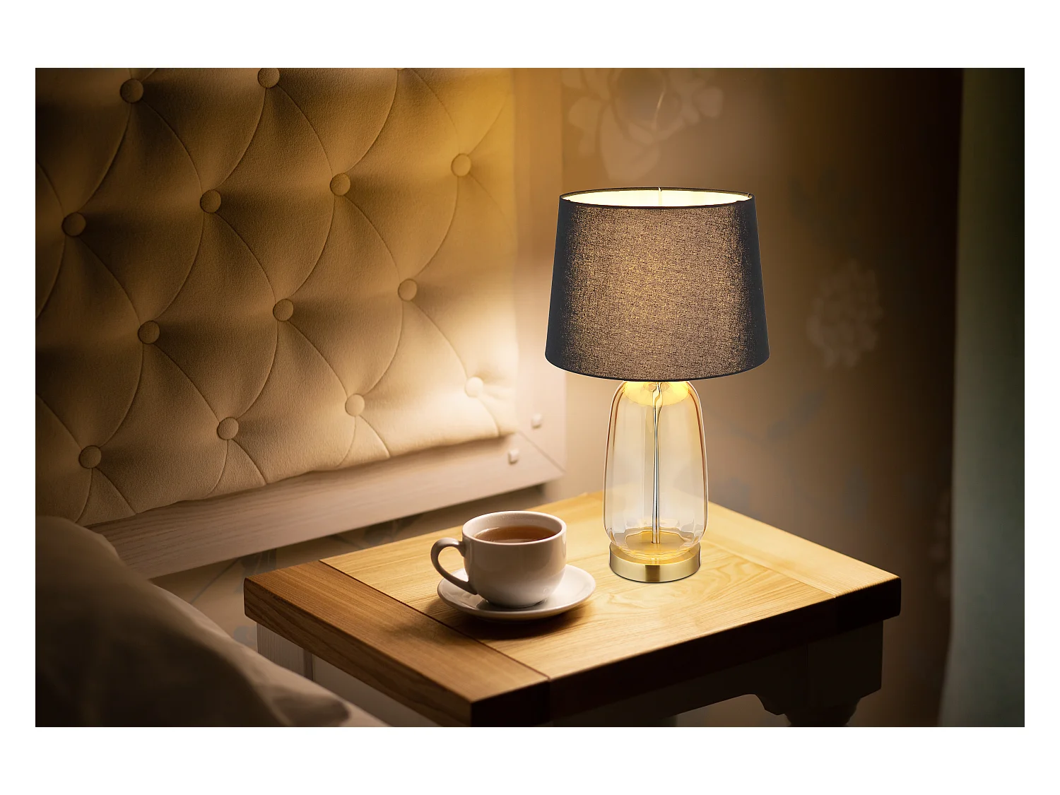 Tischleuchte Metall messingfarben, 1x E27