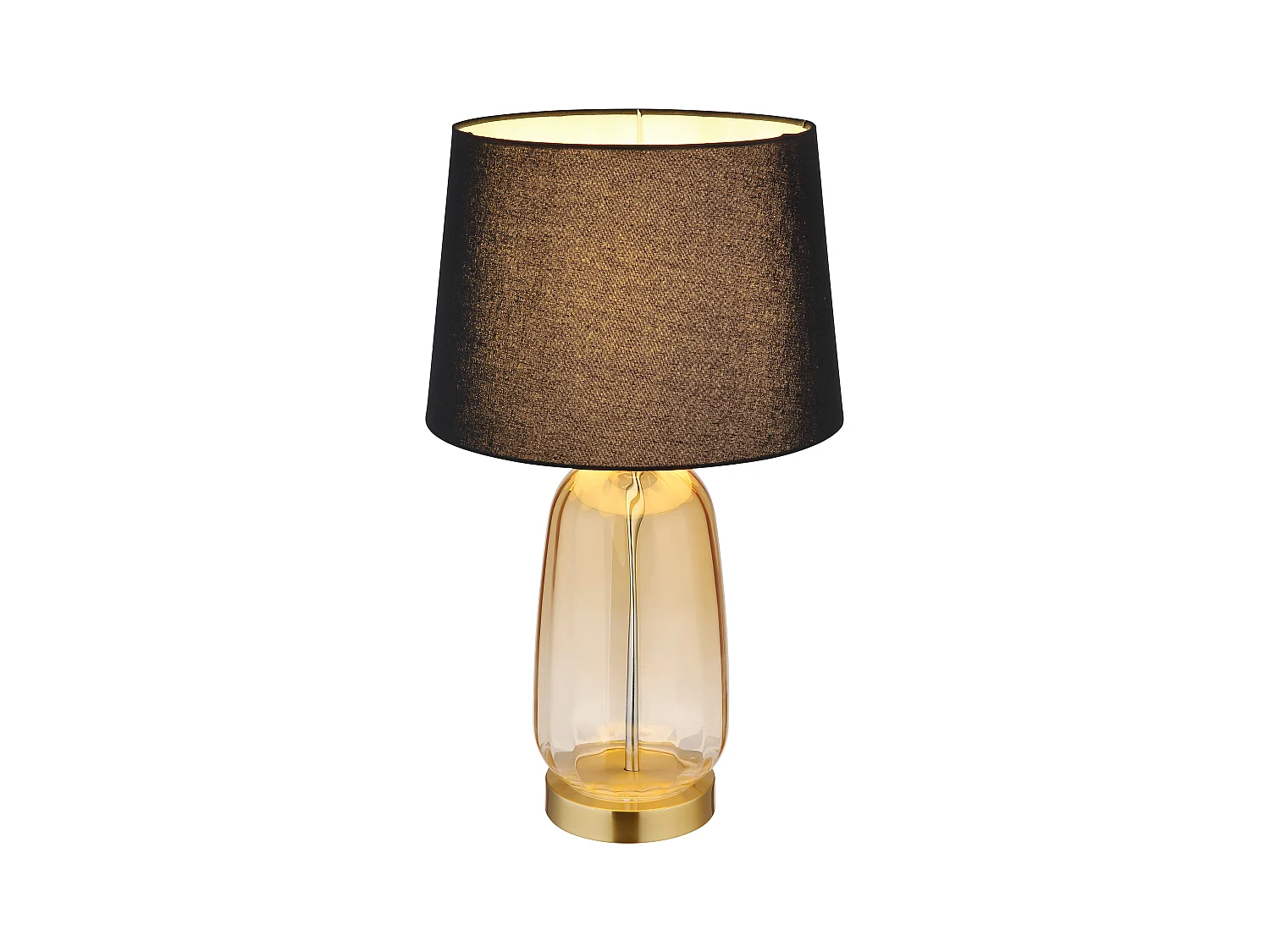Lampe à poser métal couleur laiton, 1x E27