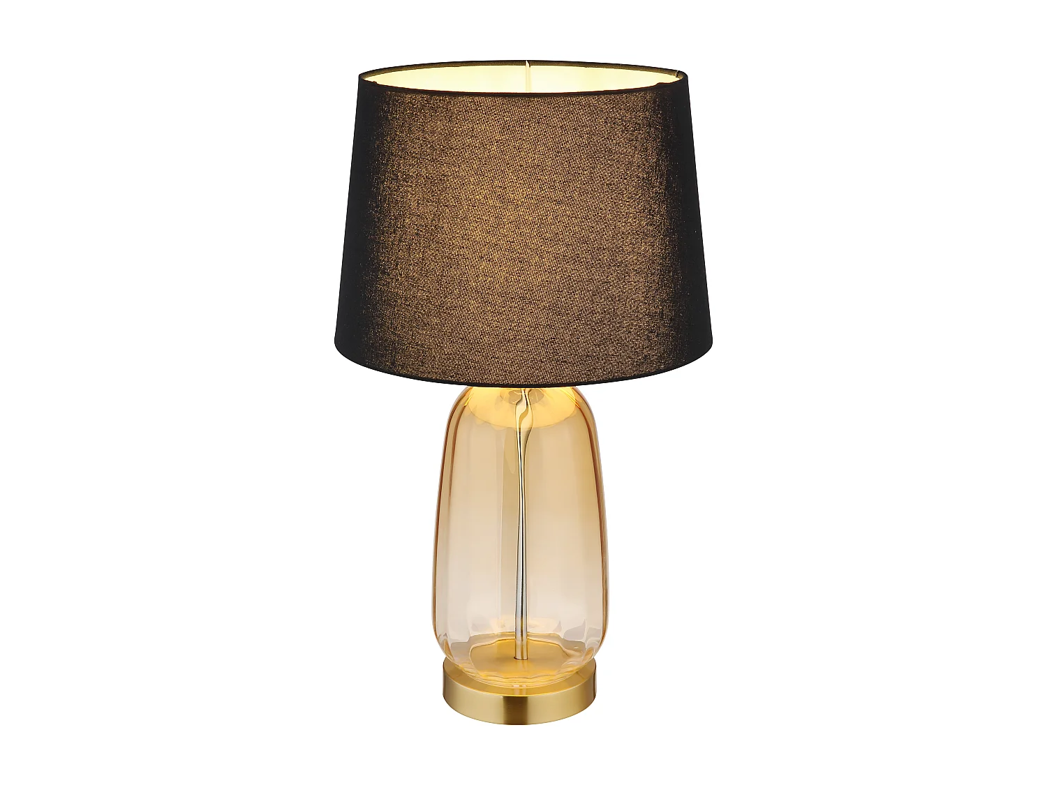 Lampe à poser métal couleur laiton, 1x E27