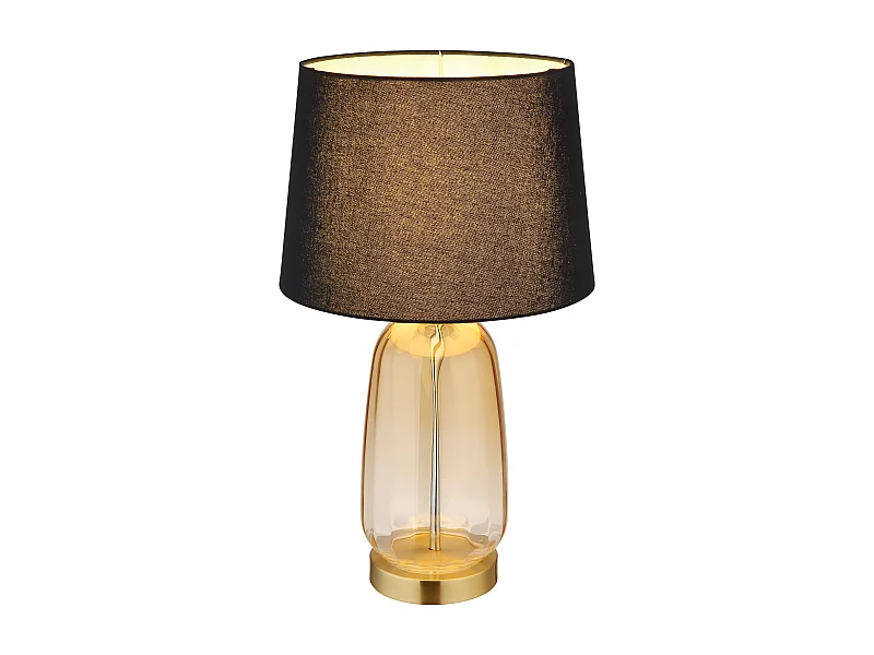 Lampada da tavolo metallo color ottone, 1x E27