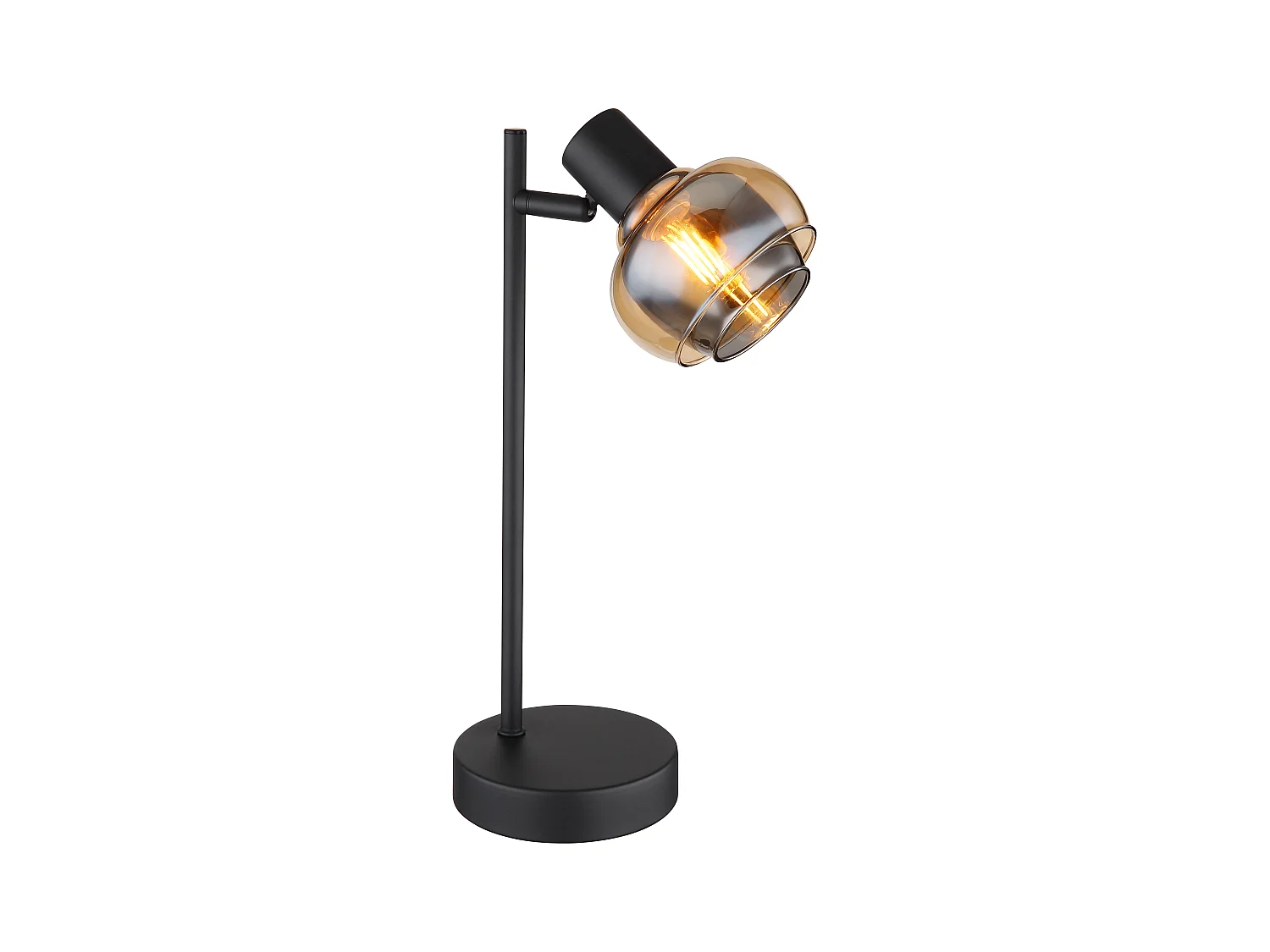 Lampe à poser métal noir mat, 1x E14