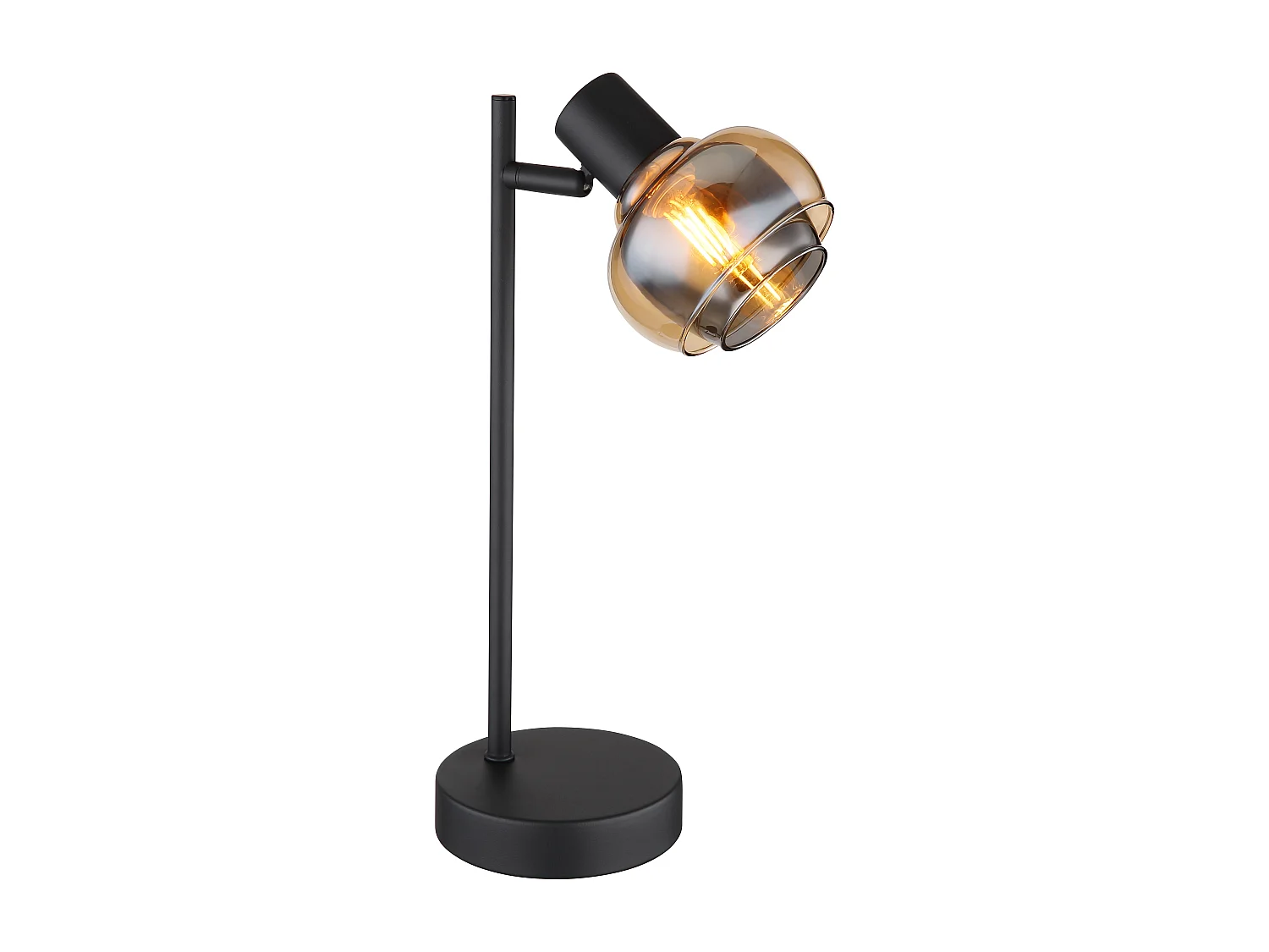 Lampe à poser métal noir mat, 1x E14
