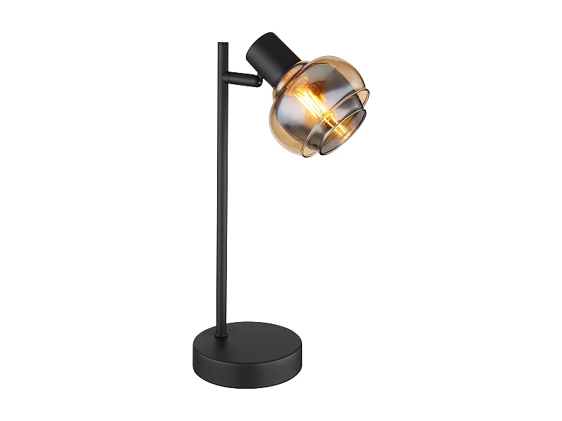 Lampe à poser métal noir mat, 1x E14