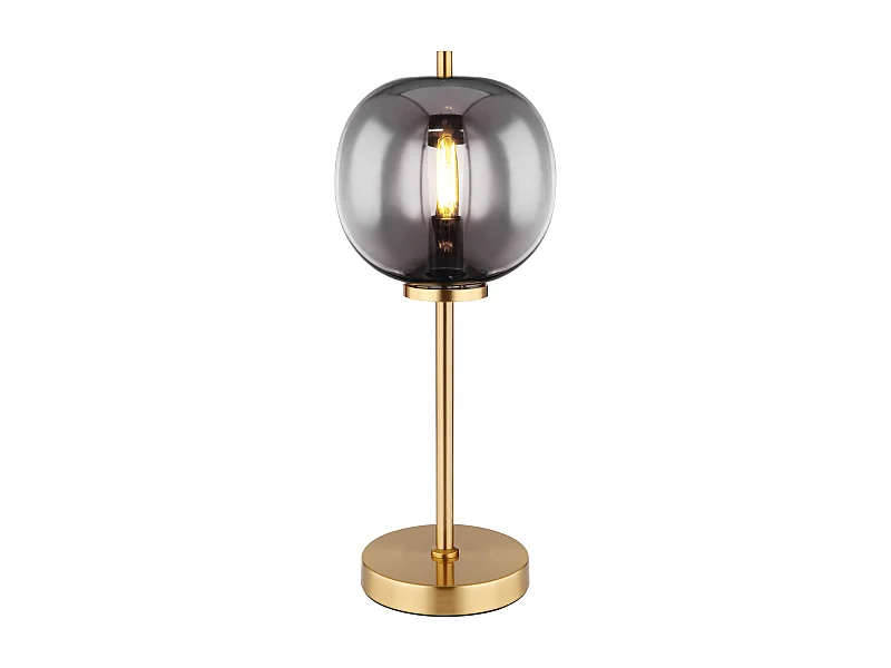 Lampada da tavolo metallo color ottone, 1x E14