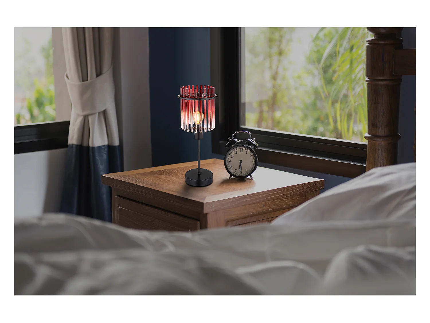 Lampe à poser métal noir mat, 1x E14