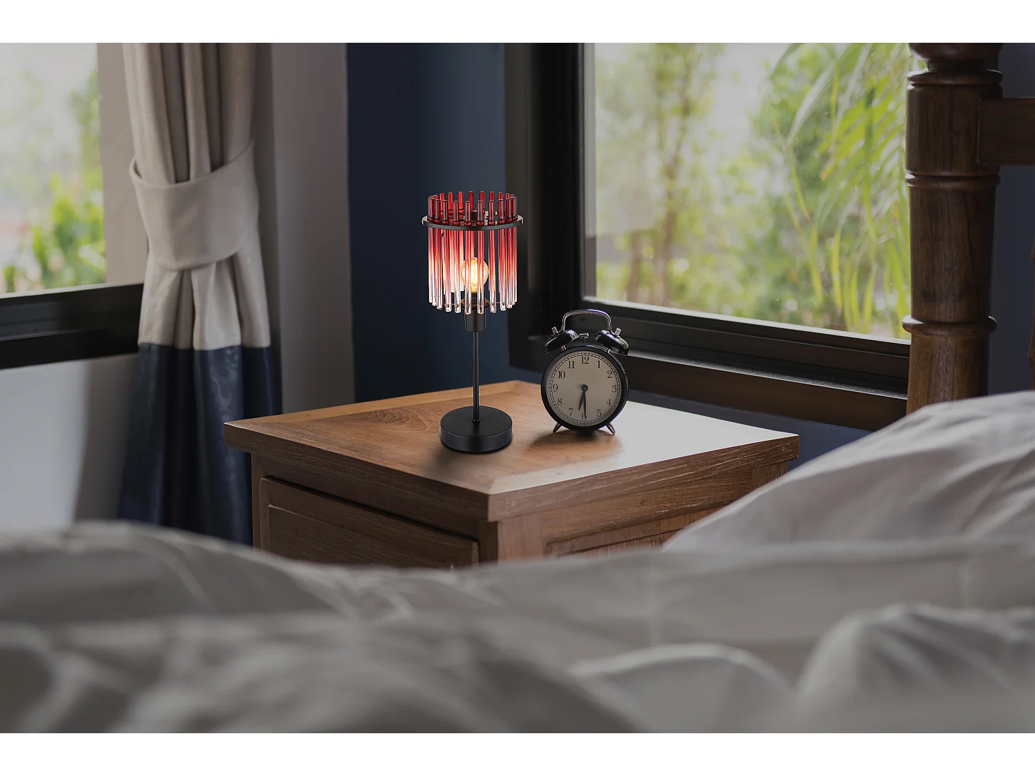 Lampe à poser métal noir mat, 1x E14