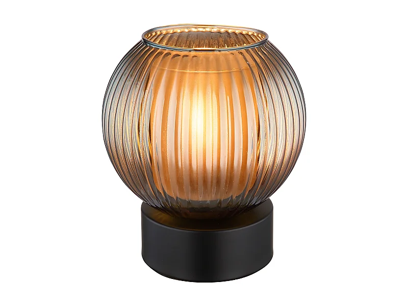 Lampe à poser métal noir mat, 1x E27