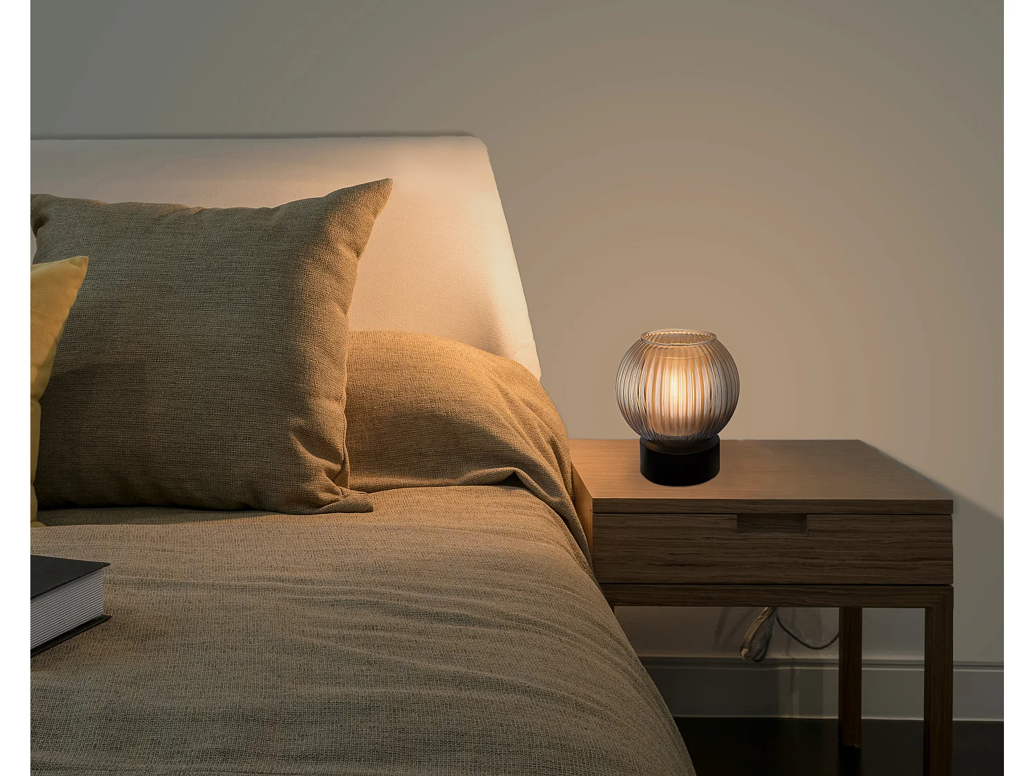 Lampe à poser métal noir mat, 1x E27