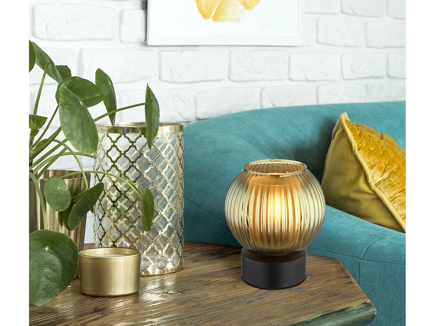 Lampe à poser métal noir mat, 1x E27