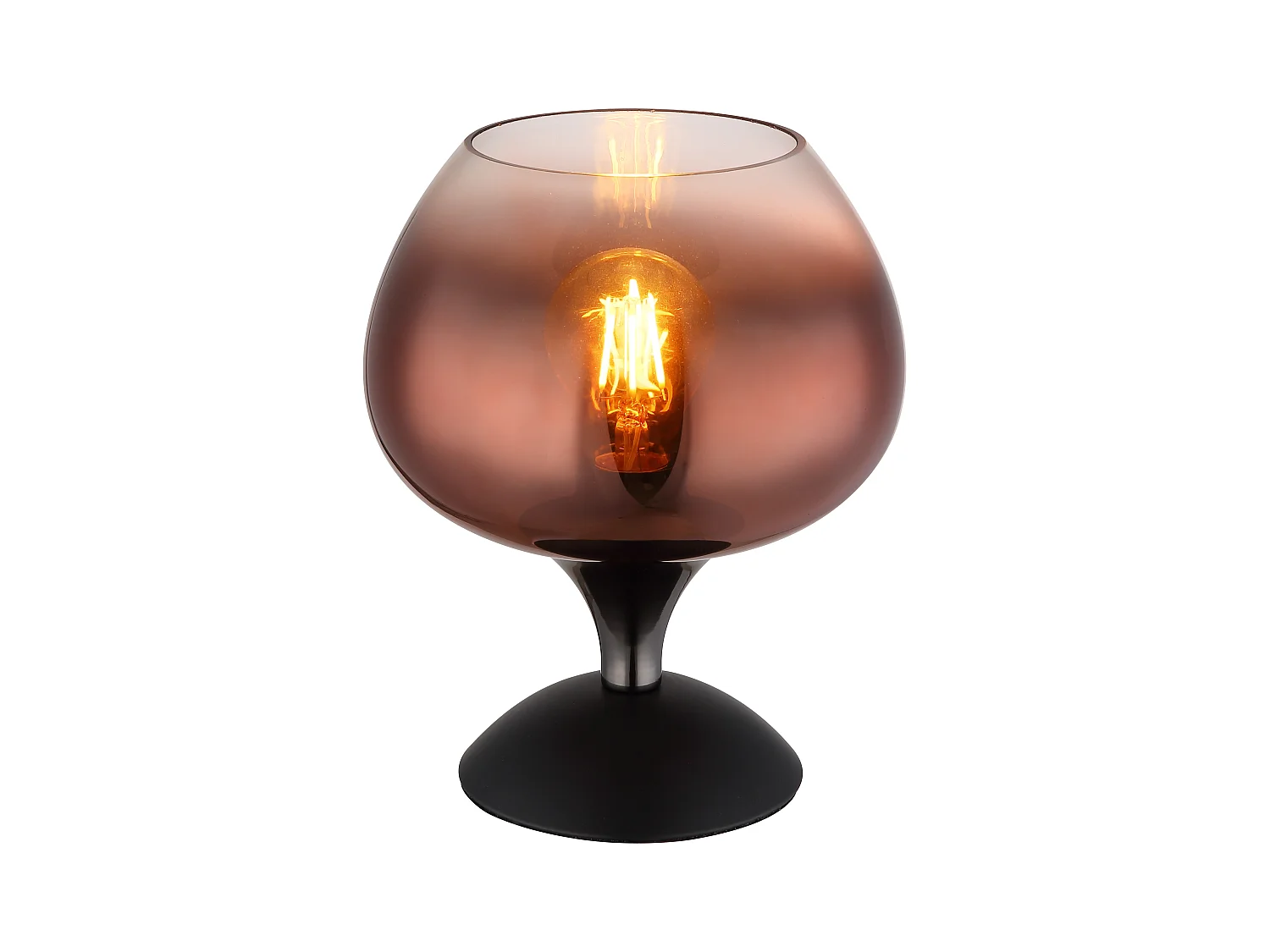 Lampe à poser métal noir mat, 1x E27