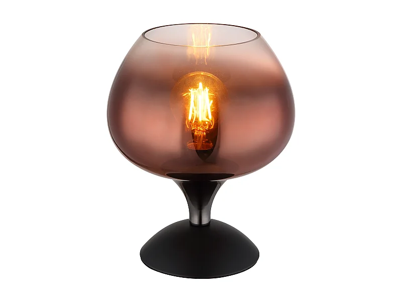 Lampe à poser métal noir mat, 1x E27