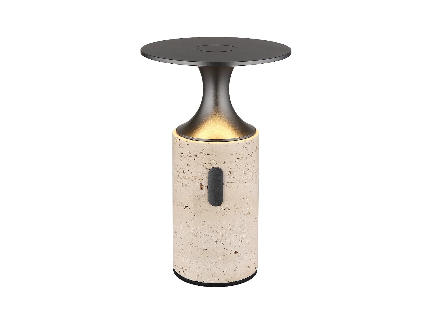 Lampe à poser Pierre de Travertin gris, LED