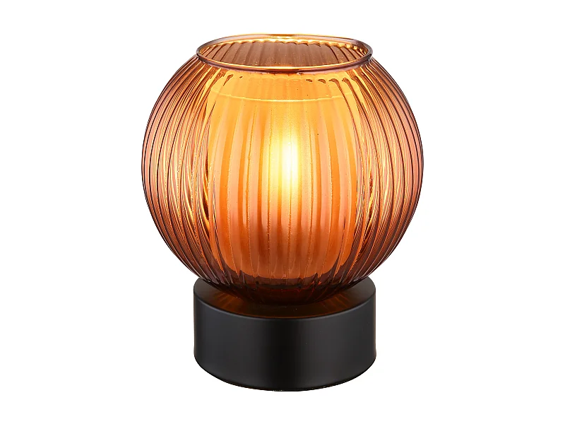 Lampe à poser métal noir mat, 1x E27