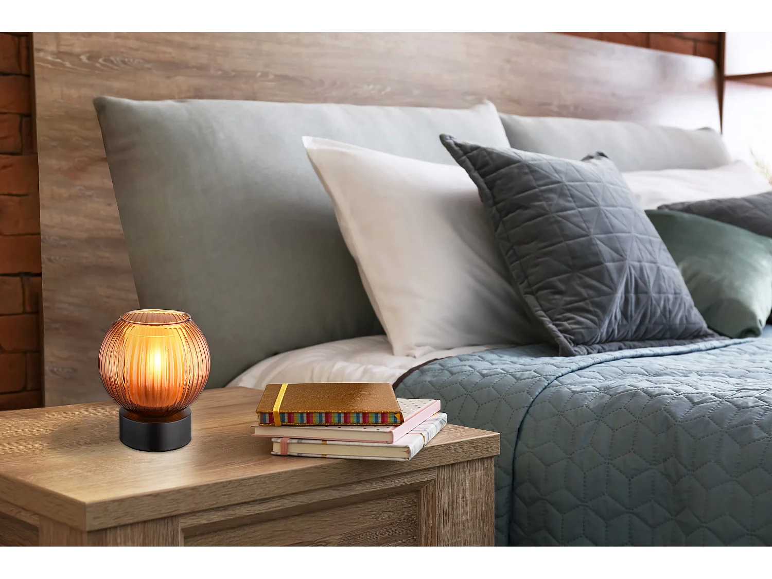 Lampe à poser métal noir mat, 1x E27