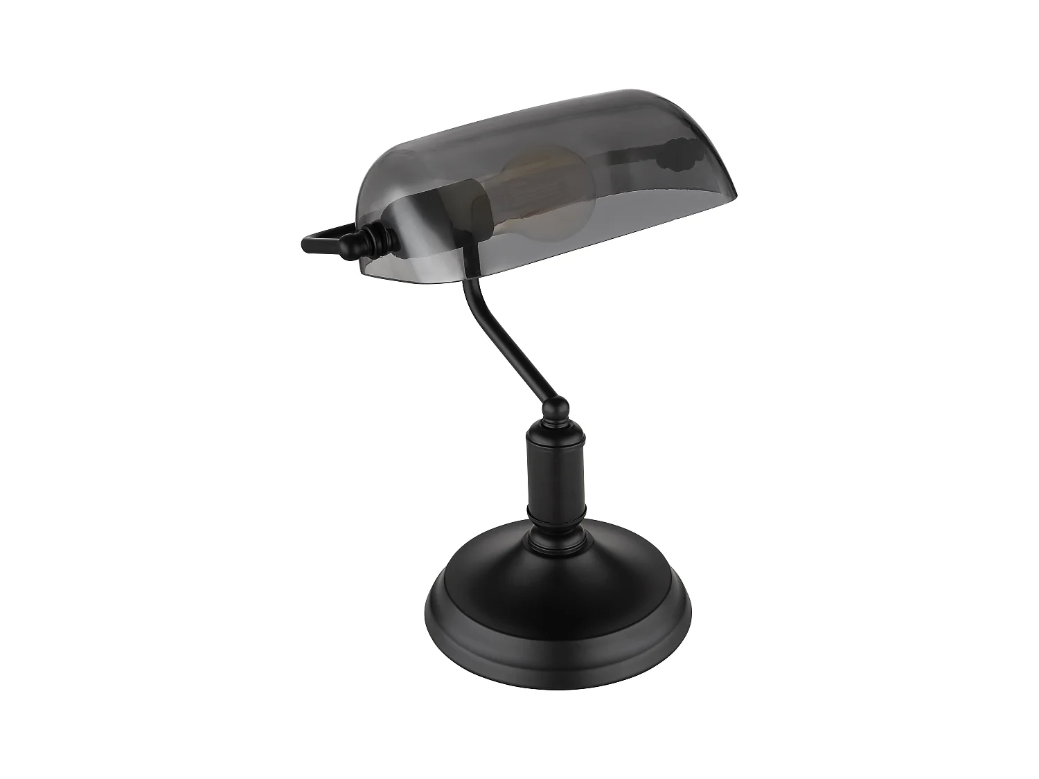 Candeeiro mesa metal preto mate, 1x E27