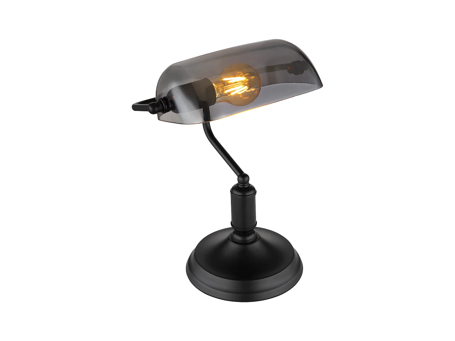 Lampe à poser métal noir mat, 1x E27