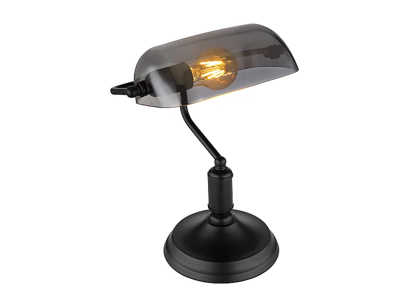 Lampe à poser métal noir mat, 1x E27