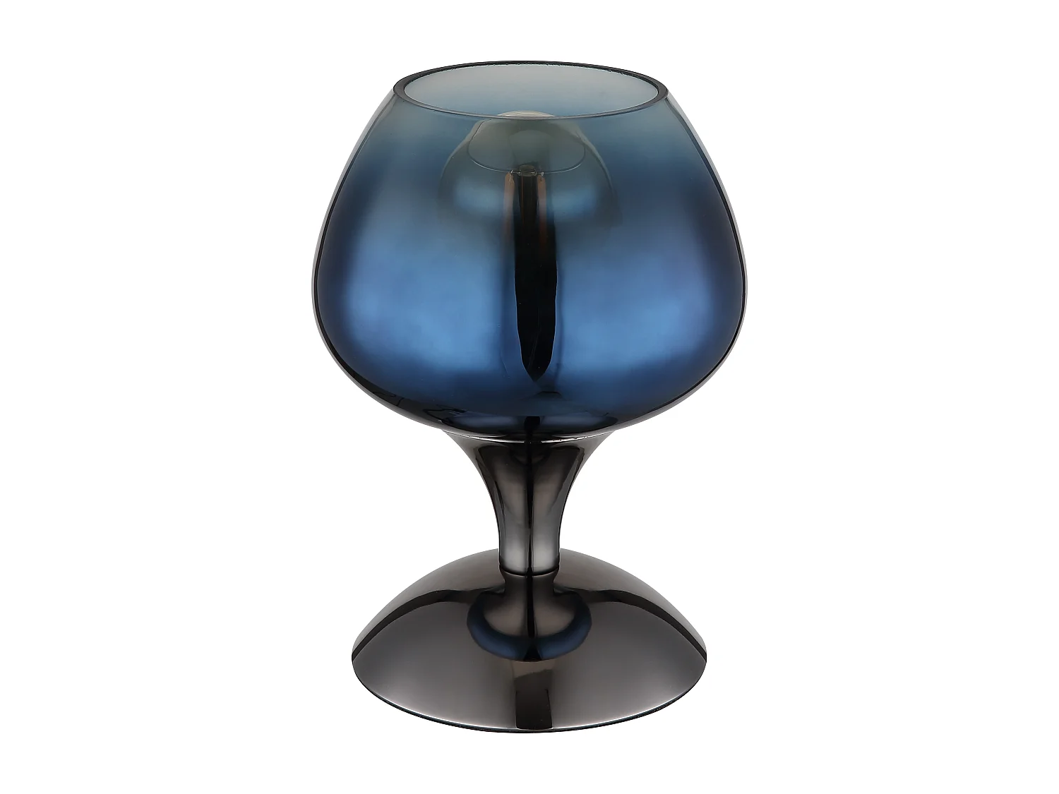 Tafellamp metaal zwart-chroom/gunmetal, 1x E27