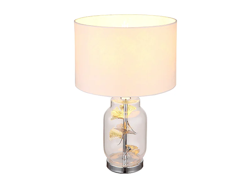 Tischleuchte Metall verchromt, 1x E27