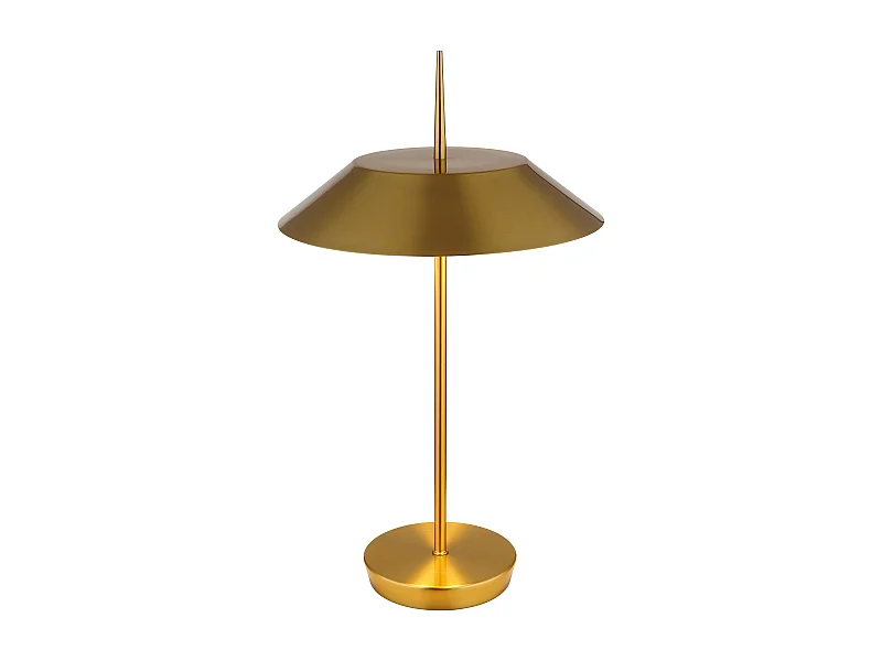 Lampada da tavolo metallo color ottone satinato, 2x E27
