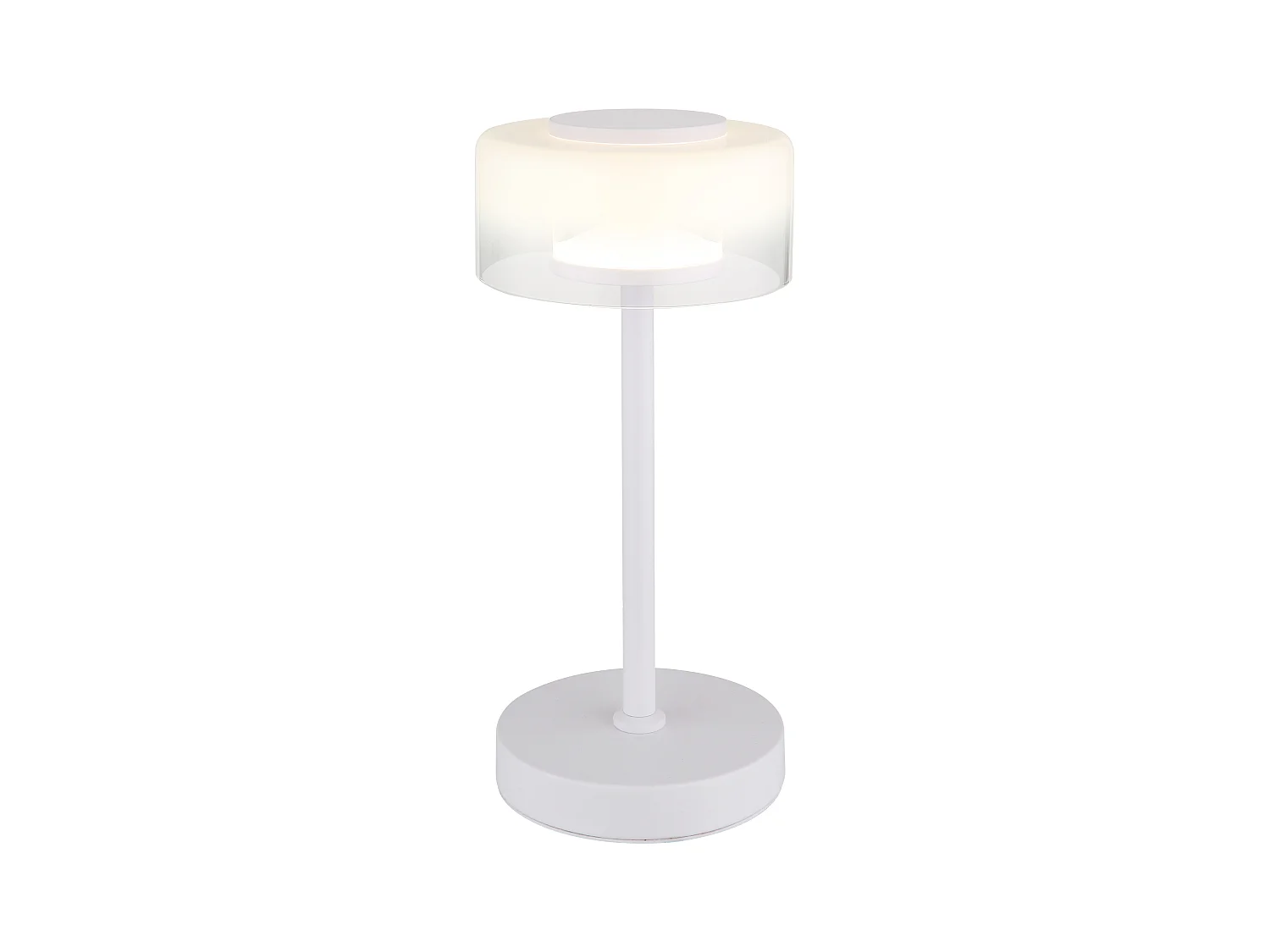 Lampe à poser métal blanc mat, LED
