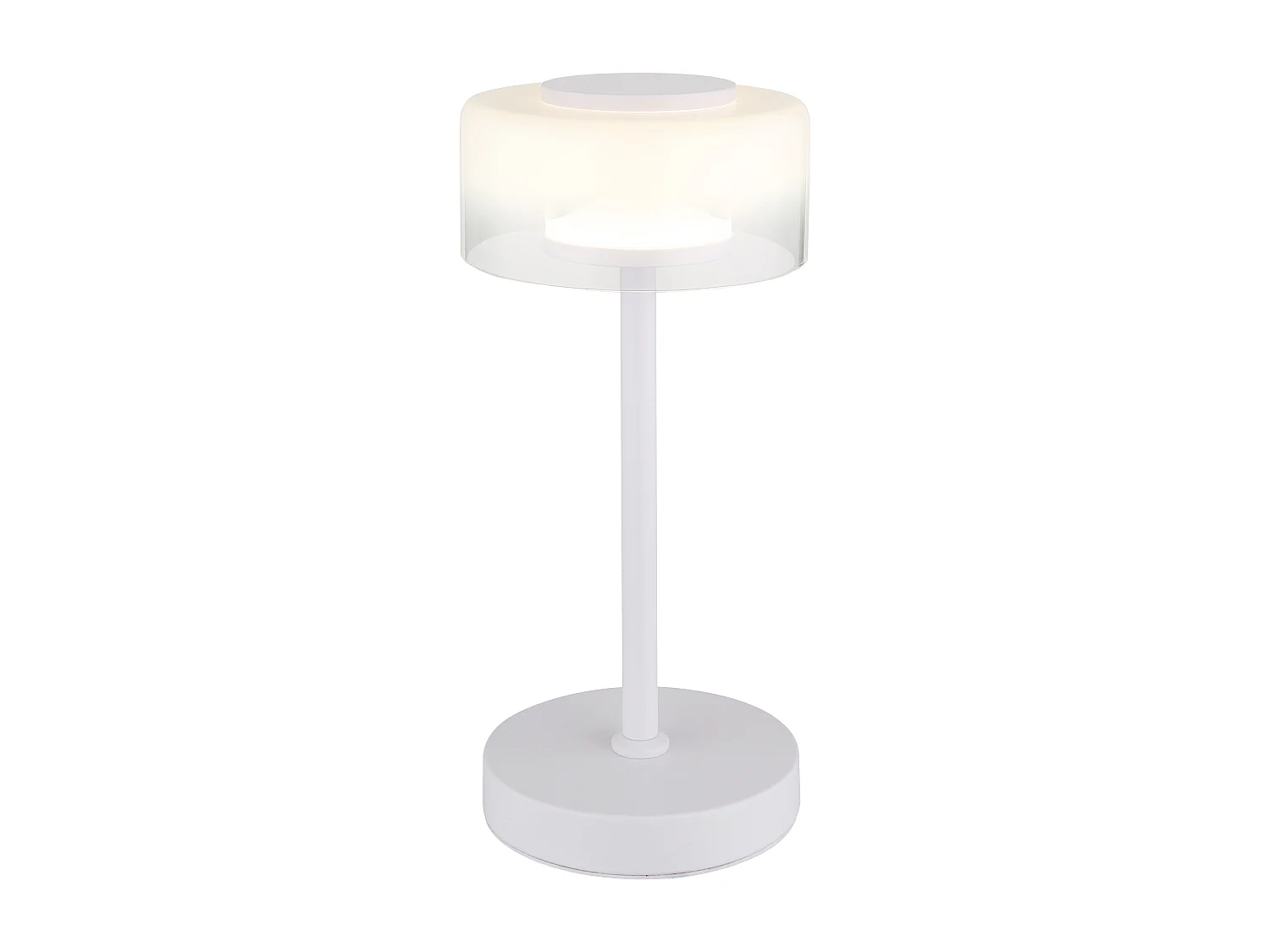Lampe à poser métal blanc mat, LED