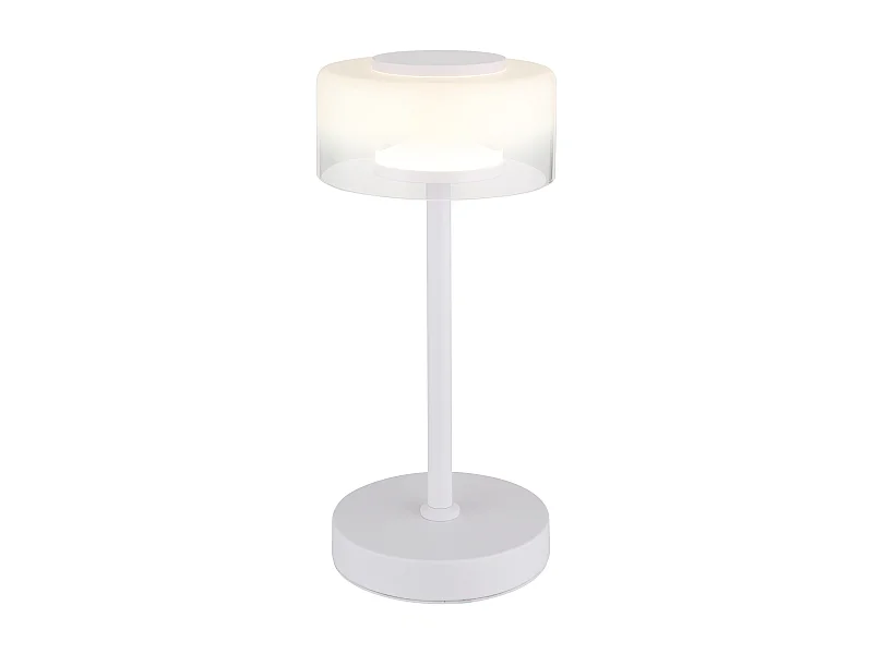 Lampe à poser métal blanc mat, LED