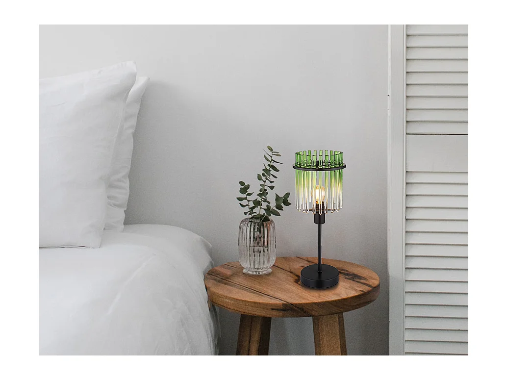 Tafellamp metaal zwart dof, 1x E14