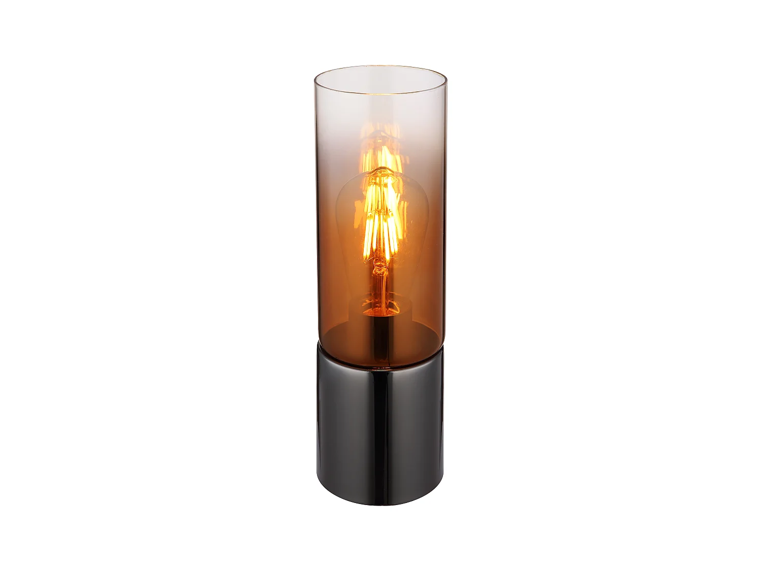 Lampe à poser métal noir chromé/gunmetal, 1x E27