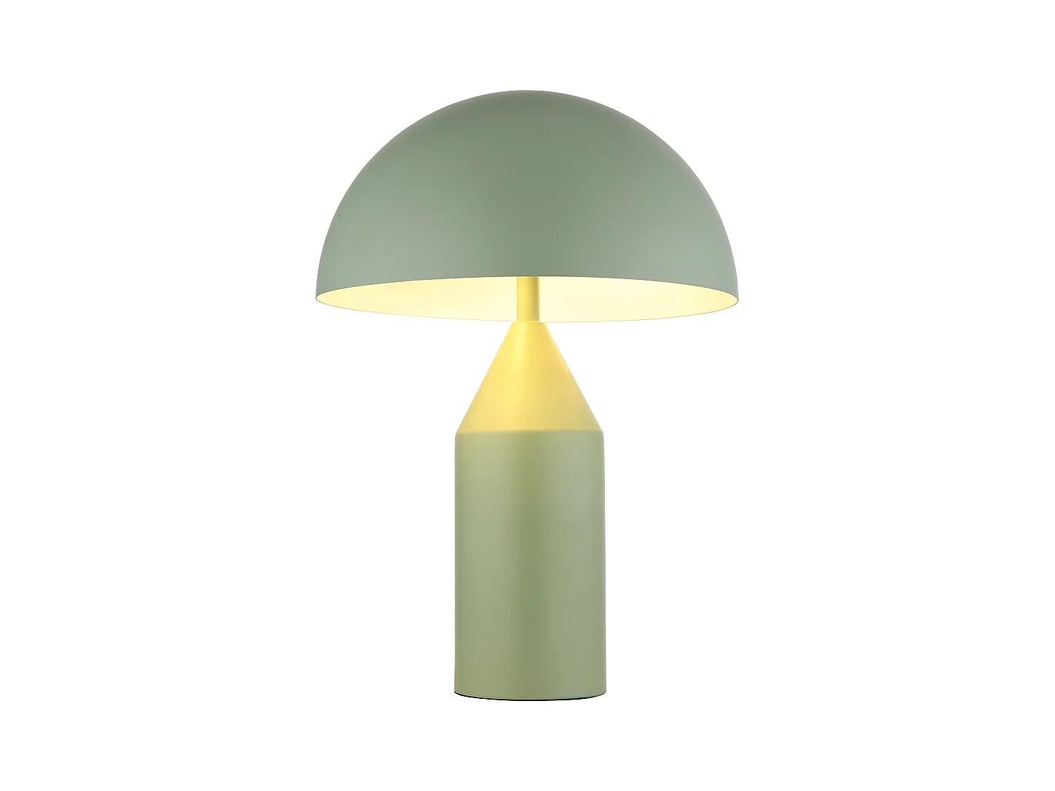 Lampada da tavolo metallo verde pallido satinato, 2x E27
