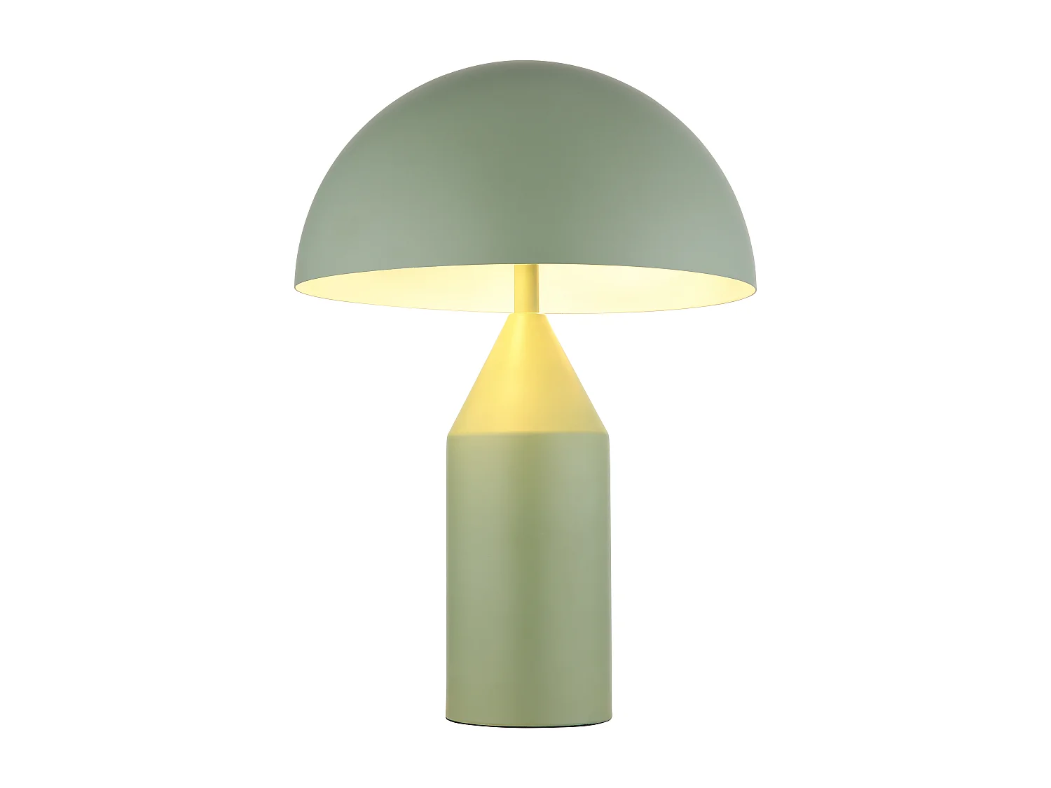 Lampada da tavolo metallo verde pallido satinato, 2x E27
