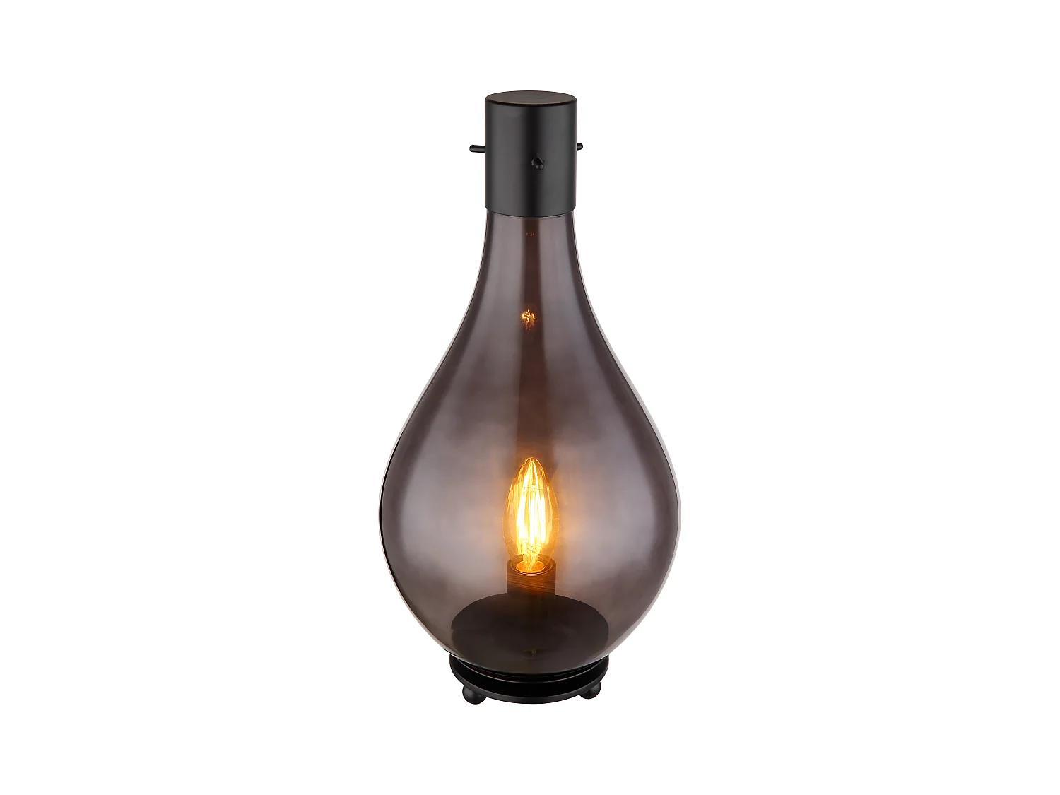 Lampe à poser métal noir mat, 1x E14