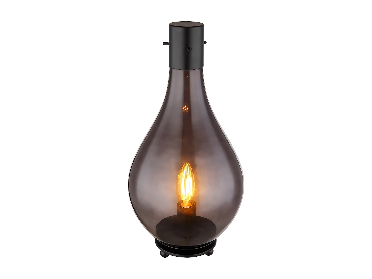 Lampe à poser métal noir mat, 1x E14
