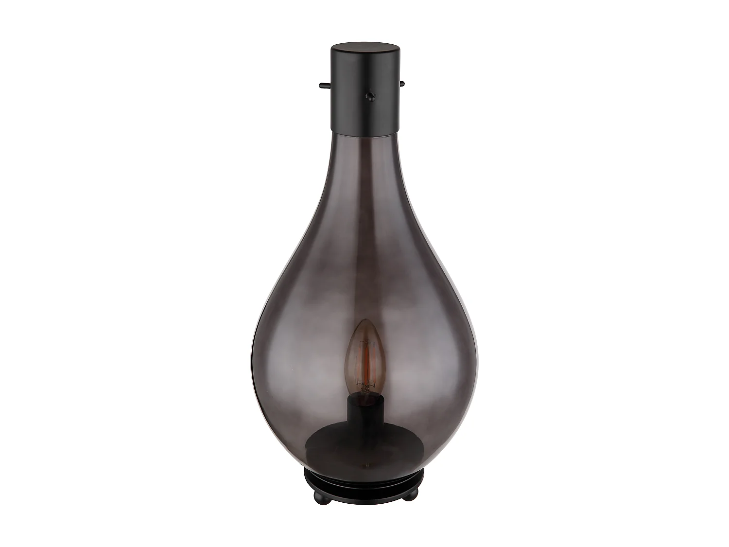 Lampe à poser métal noir mat, 1x E14