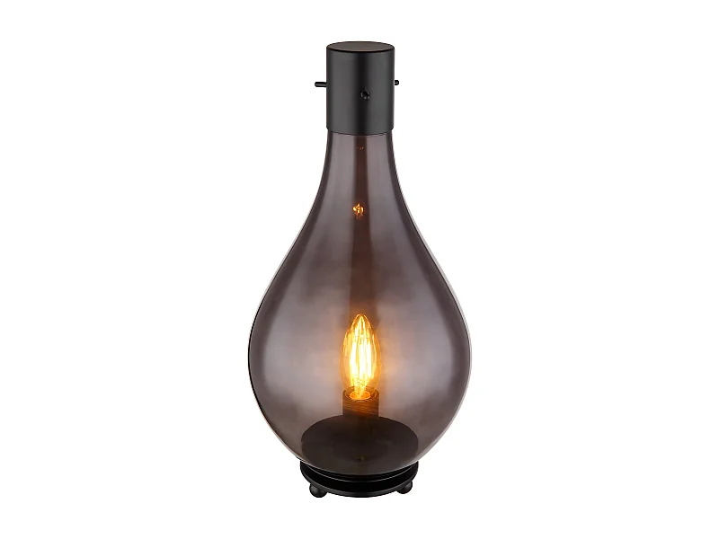 Lampe à poser métal noir mat, 1x E14