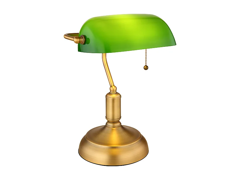 Lampe à poser métal laiton ancien, 1x E27