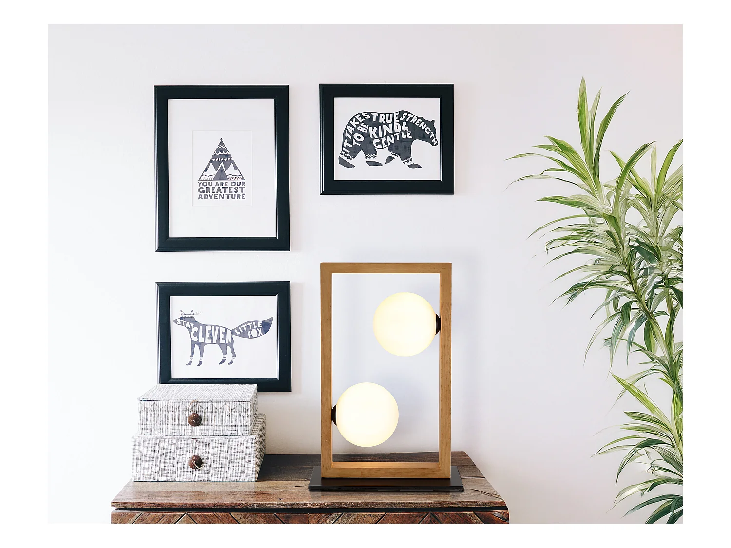 Lampe à poser métal noir mat, 2x G9