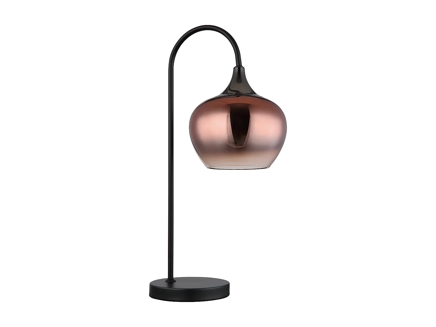 Lampe à poser métal noir mat, 1x E27