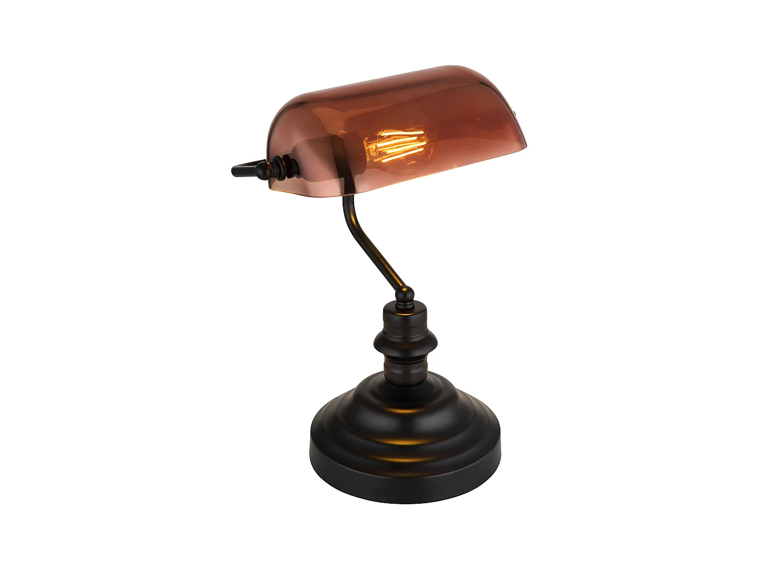 Lámpara de mesa metal negro mate, 1x E27