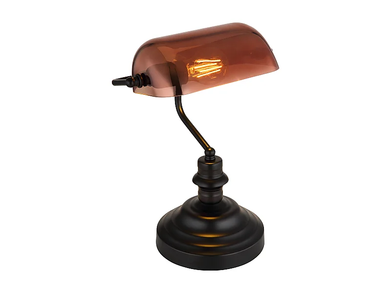 Lampe à poser métal noir mat, 1x E27
