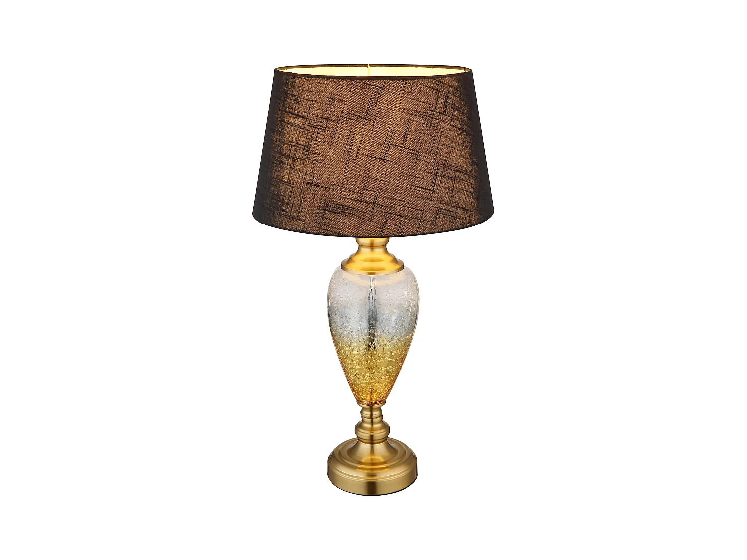 Lampe à poser métal laiton ancien, 1x E27