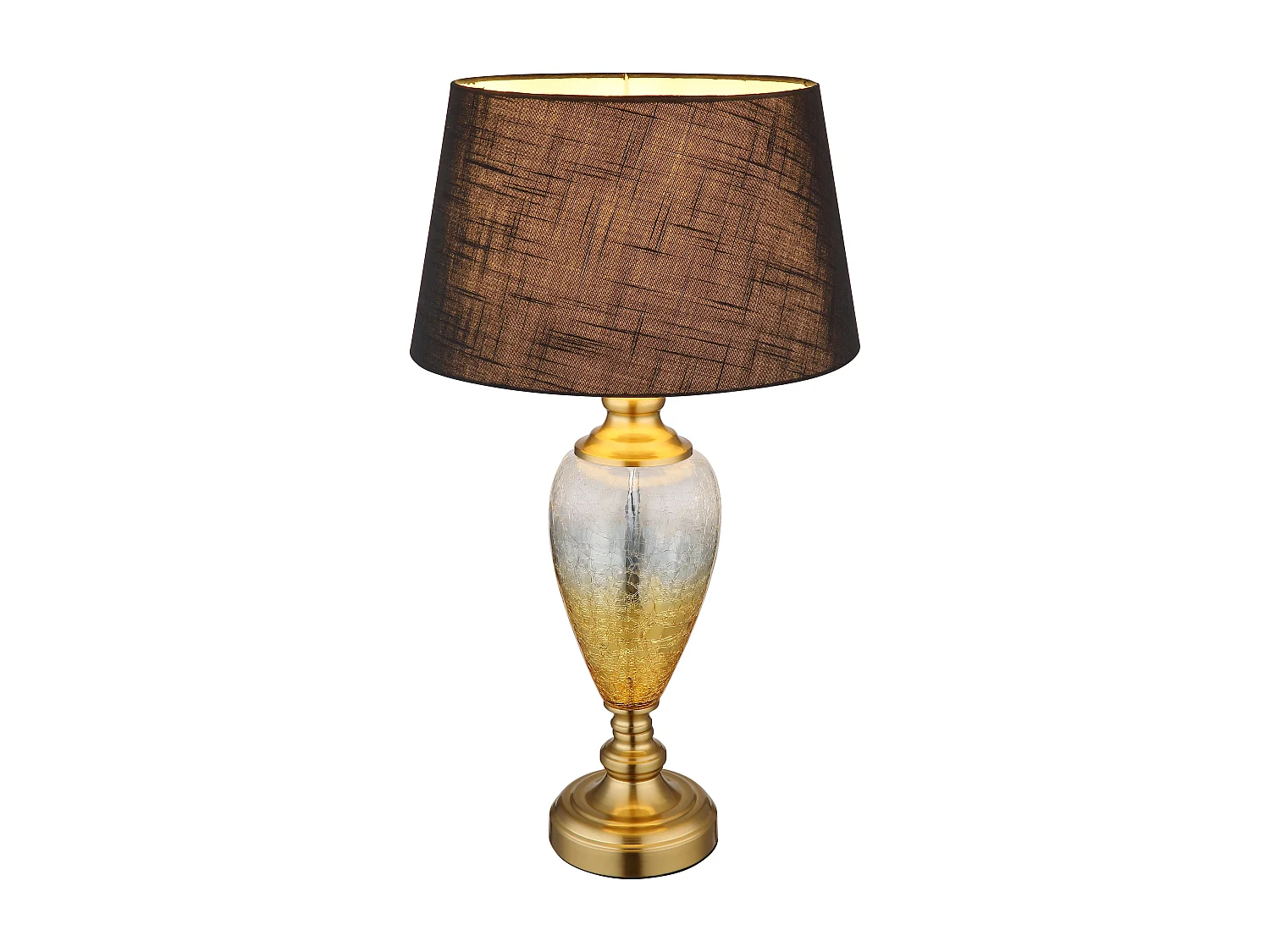 Lampe à poser métal laiton ancien, 1x E27