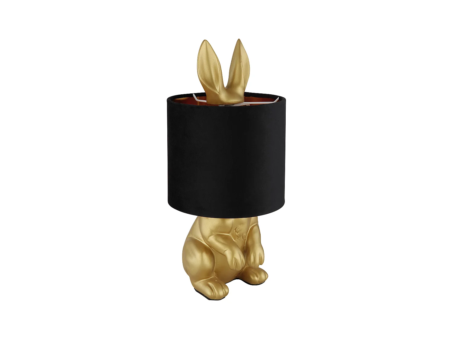 Tafellamp plastic goud dof, 1x E27