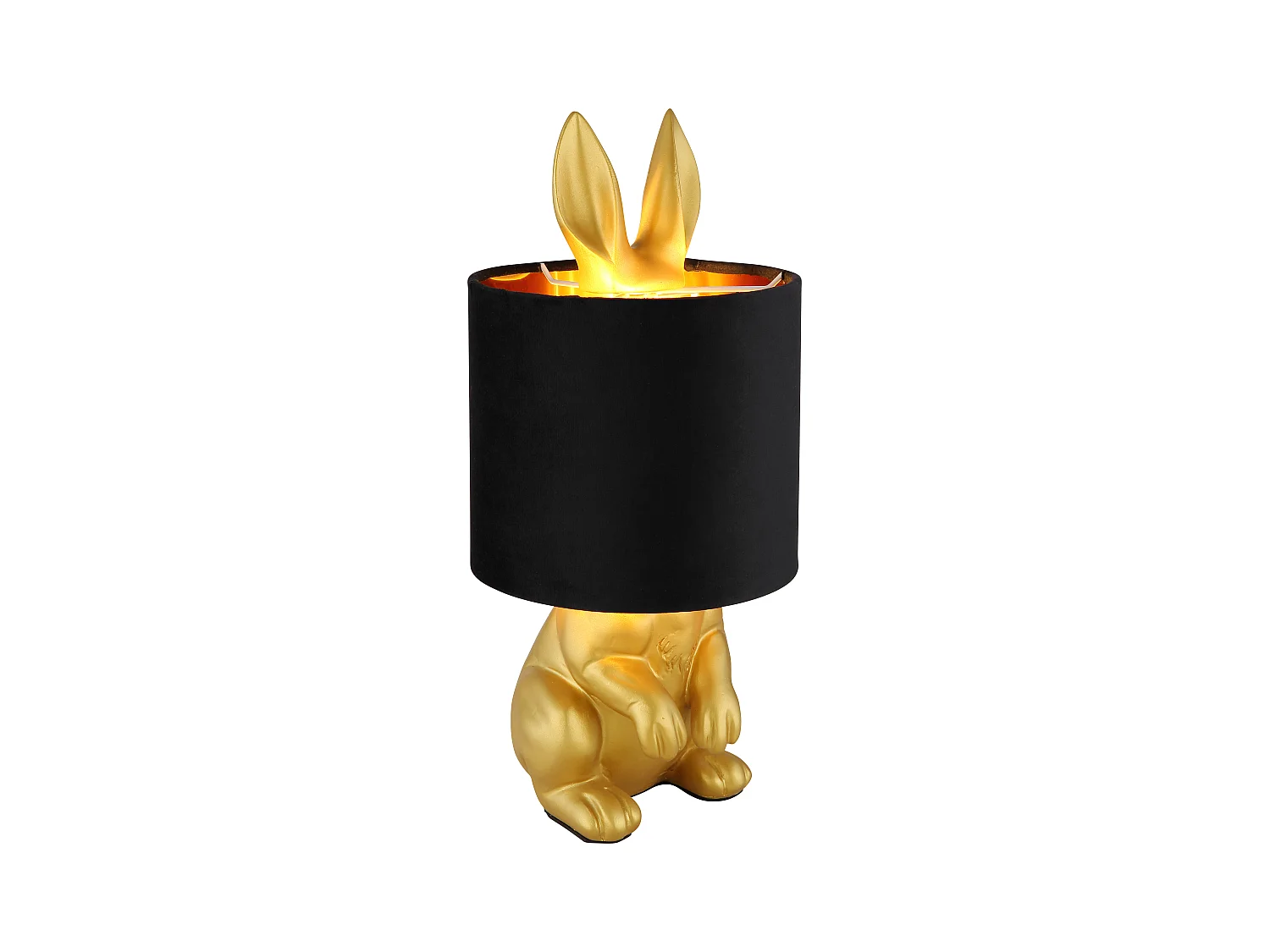 Lampe à poser plastique couleur or mat, 1x E27