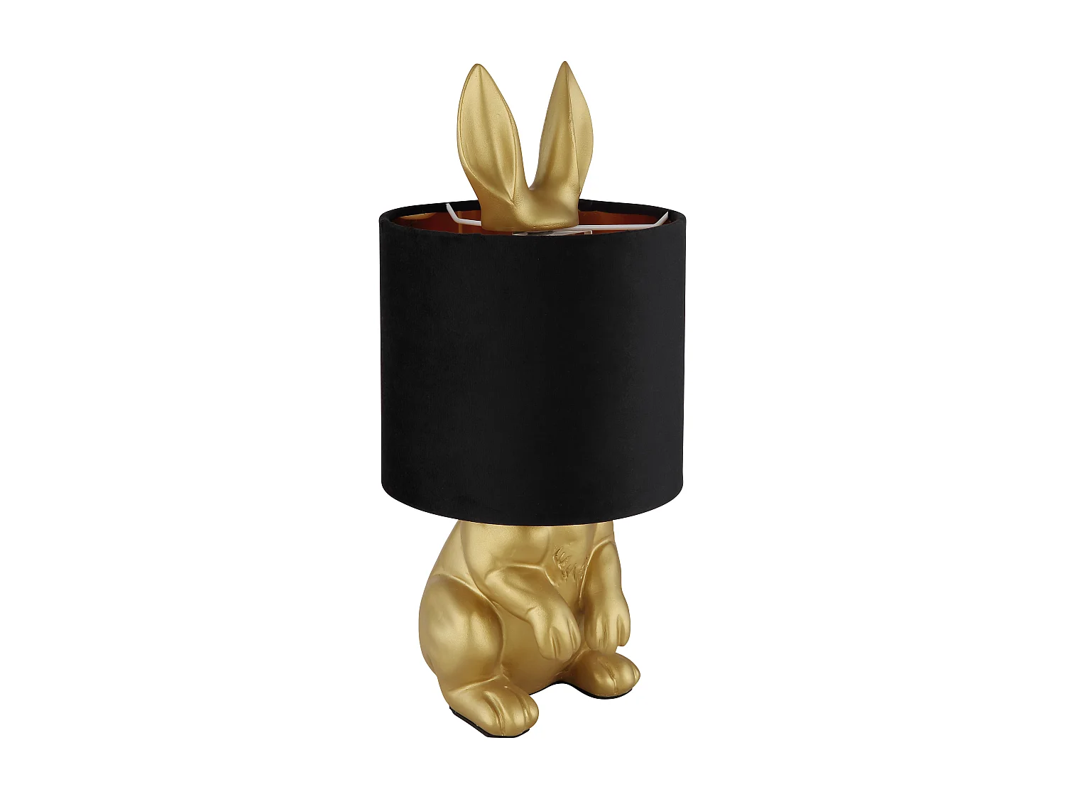 Lampe à poser plastique couleur or mat, 1x E27