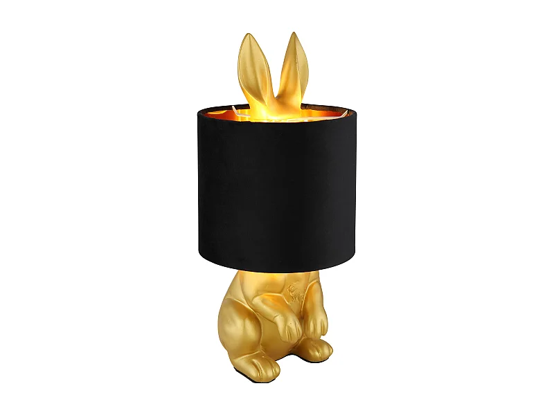 Lampada da tavolo plastica color oro satinato, 1x E27