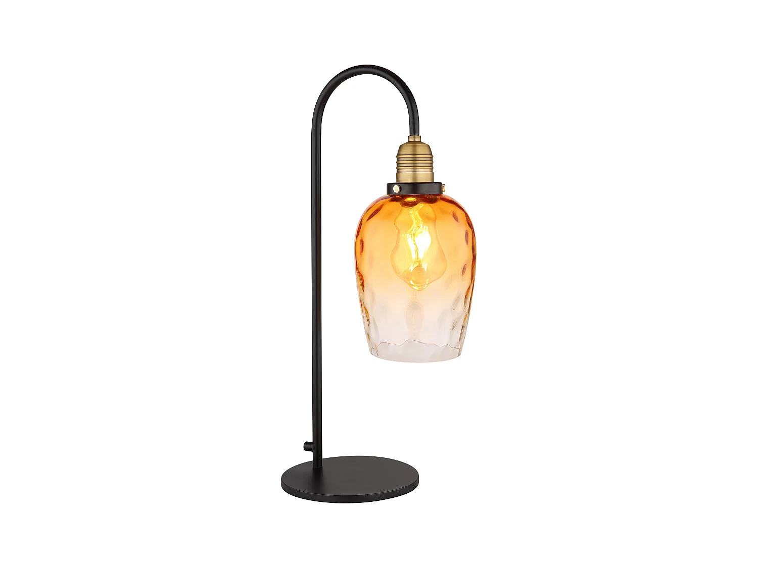 Lampe à poser métal noir mat, 1x E27