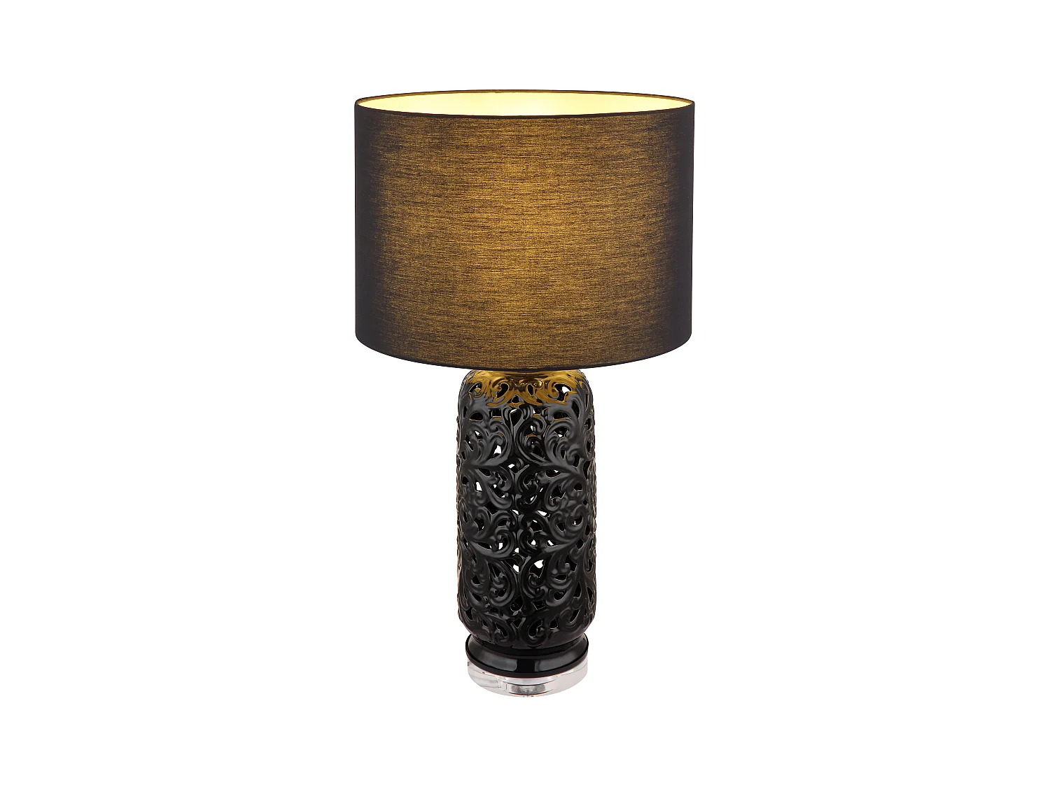 Lampe à poser céramique noir mat, 1x E27