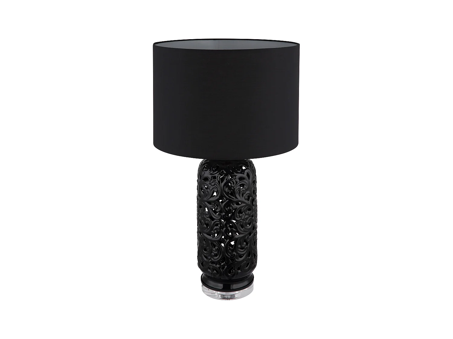 Lampe à poser céramique noir mat, 1x E27