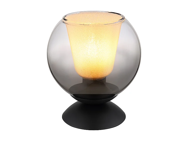 Lampe à poser métal noir mat, 1x E27